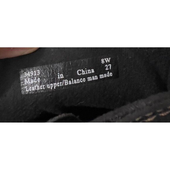 Clarks Women's Black Leather Western Festival Ankle Boots Size 8 Side Zipper - Picture 4 of 9